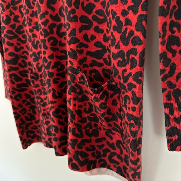 Gerard Darel Red Leopard Print Wool Sweater - Picture 7 of 12
